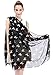 Lina & Lily Poodle Dog Print Women's Scarf Shawl Lightweight (Black&White)