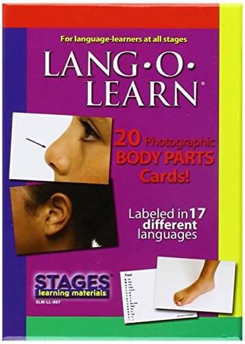 Stages Learning Materials Lang-O-Learn ESL Body Parts Vocabulary Photo Cards Flashcards for English, Spanish, French, German, Italian, Chinese & More