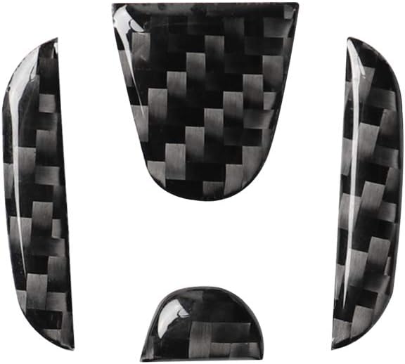 NVSKFHOSH Fit for Honda Civic 2016-2019 Carbon Fiber Interior Steering Wheel Cover Trim