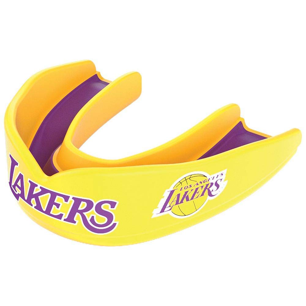 Shock Doctor Men's NBA Basketball Los Angeles Lakers Mouth Guard, Yellow, Adult