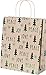 Kraft Holiday Gift Bags, foil hot-Stamp Designs, 12 Large Bags in Assorted Christmas Prints (Multi-Colored)