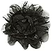 Wholesale Princess Chiffon Fabric and Lace Flower Hair Clip-Black