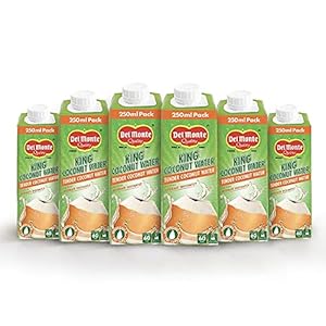 Del Monte King Coconut Water with No Added Preservatives -250ml (Pack of 6)