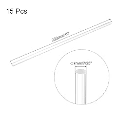 MECCANIXITY 15 Pcs Acrylic Round Rods 9/32" x
