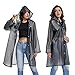UNIQUEBELLA EVA Raincoat Waterproof Rain Poncho Reusable Unisex for Women Long Rain Cape