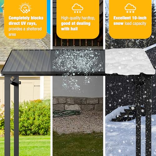 EBE 8' x 8' Hardtop Lean-To Gazebo Review: Wall-Mounted Patio Cover image 21