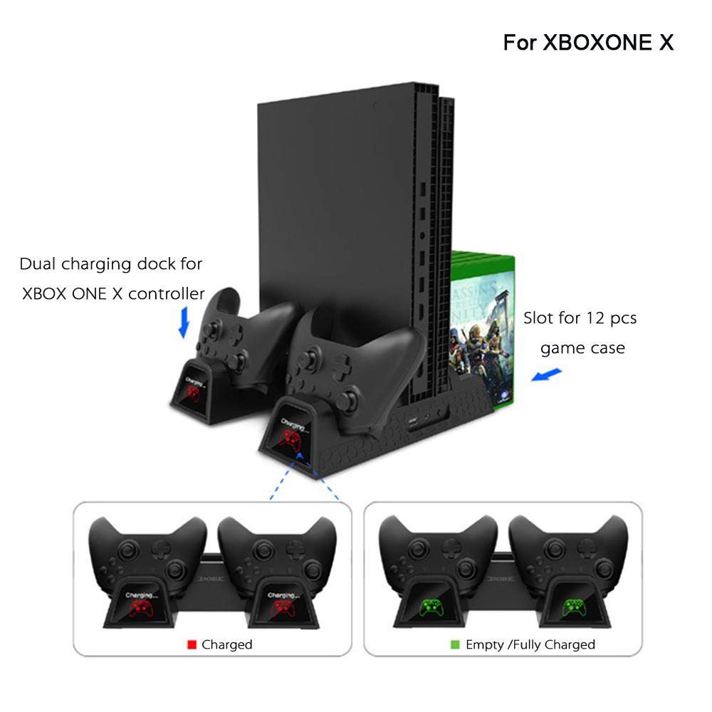 AOLVO Charging Stand Vertical Stand Console Games Storage for Xbox One