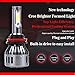ECCPP H11/H8/H9 LED Headlight Bulb Super Bright 360 Degree Cree White Fog Light LED Headlight Kit High Low Beam - 8000Lm 80W 6000K Focus Light - 1 Year Warranty (Pack of 2)