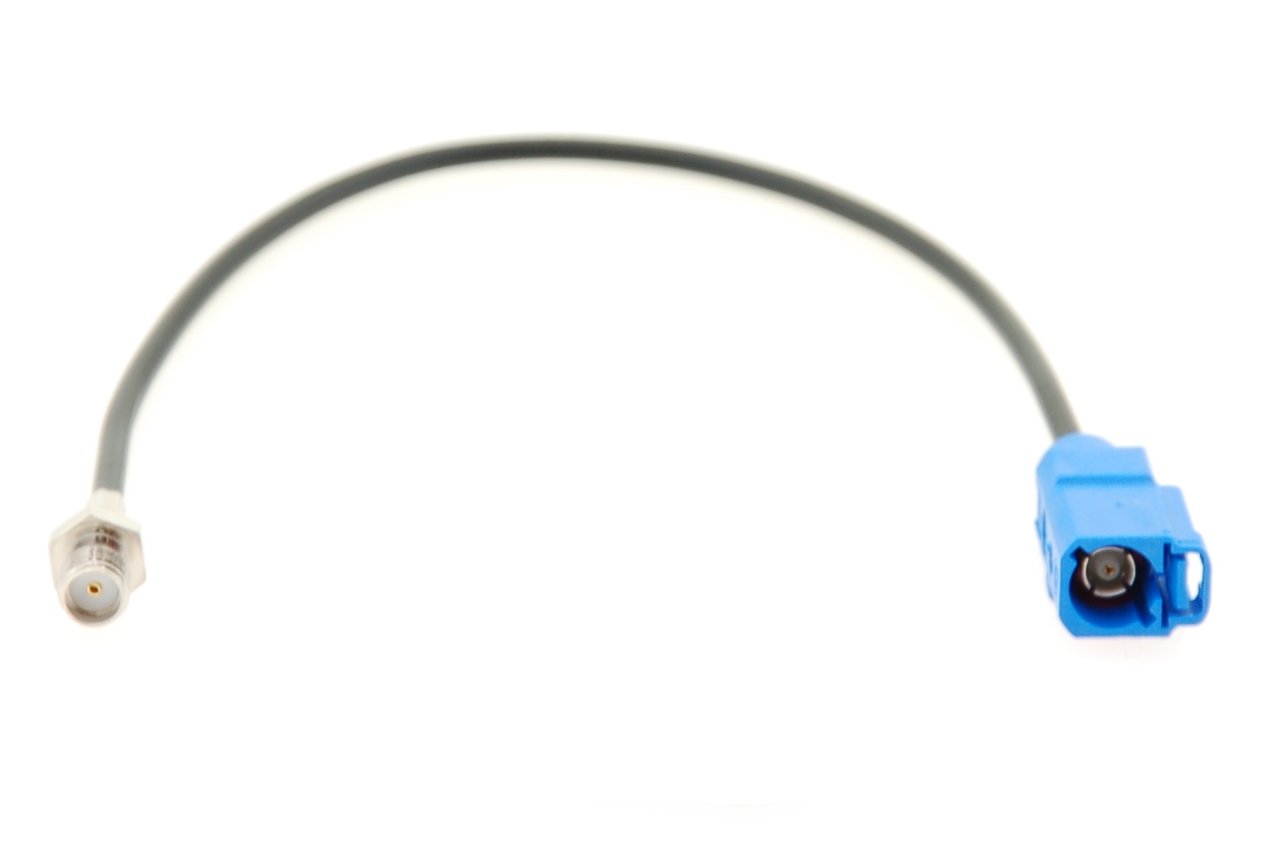 Alda PQ Antenna Extension Cable 20 cm, RG174 for SMA/F to Neu Fakra/F Blue Code C