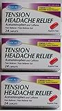 Tension Headache Relief Acetaminophen Caffeine (Compare to Excedrin) 24 Ct (3 Pack)