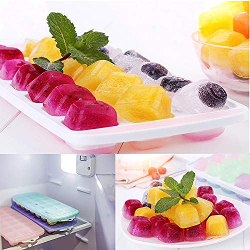 Eiswürfelformen silikon Eiswürfelformen(2 Stück/42 Fach) LFGB BPA Frei Flexiblen Kautschuk Eiswürfelform Für Bie Wein… – Bild 3