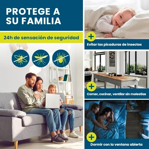 Rede Mosquiteira de Janela com Acessório Magnético Inovador | Rede mosquiteira Cortável individualmente até 150 x 130 cm, sem furar ou aparafusar | Fixação de rede mosquiteira com 16 ímanes [Preto]
