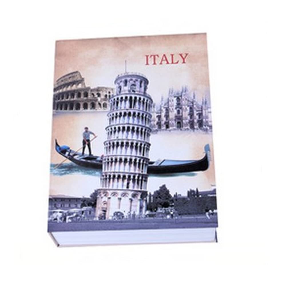 A4 Weiss, Buch Safe Simulation Book Safe Box Big Size7.09 x 4.53 x 2.17inches Hidden Secret Diversion Book Safe with Key Lock Money Cash Jewellery Box Bset for Children(Italy Type)