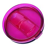 Lid for Yeti ,Rtic ,Ozark Trail 30 Oz Tumbler Rambler Insulated Cup Lid with Slider Closure Splash Proof Replacement ,Purple Red