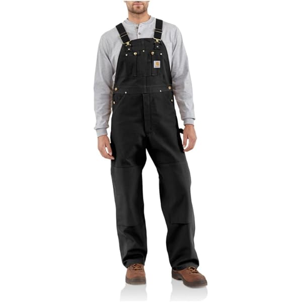 Amazon.com: Carhartt Mens Duck Bib Unlined R01 Overalls and