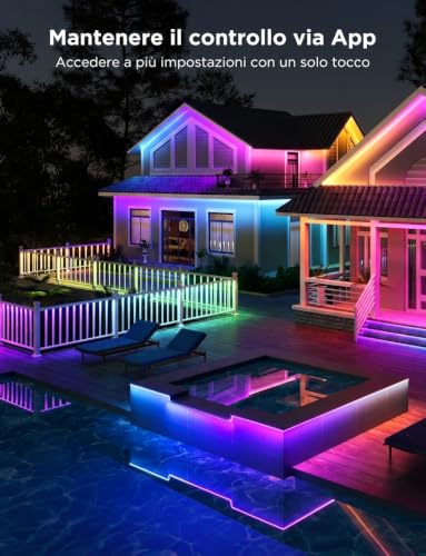 Govee 10M LED Strip Lights for Outdoor, Smart Lights for Outdoor, Works with Alexa and Google Assistant, IP65 Waterproof, RGBIC Outdoor Patio Lights, Party Decorations