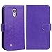 S4 Case, Arae Samsung Galaxy S4 Wallet case, [Wrist Strap] Flip Folio [Kickstand Feature] PU Leather Wallet case with ID&Credit Card Pockets for Samsung Galaxy S4 I9500 (Purple)