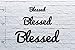 iCandy Products Inc Blessed Distressed & Painted Cutout Vintage Ready to Hang Wall Monogram Home Decor (Aluminum), (Black), (7 Inch Tall)