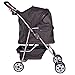 Black 4 Wheels Pet Stroller Cat Dog Cage Stroller Travel Folding Carrier 04T