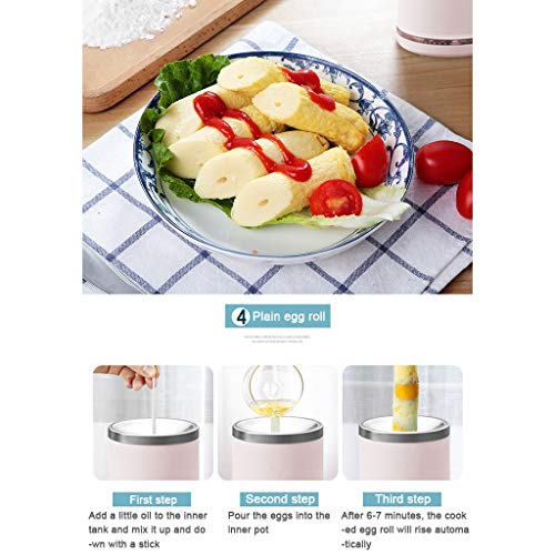 Frühlingsrolle Maker Frühlingsrolle Maschine Vertikale Ei Omelett Haushalt Doppelzylinder Pfannen Automatische Pfannkuchenofen Vertikale Rolle Antihaft Home Cooker DIY MiMiey (Weiß)