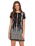 Milumia Women's Bohemian Aztec Print Ethnic Style Summer Shift Dress