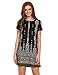 Milumia Women's Bohemian Aztec Print Ethnic Style Summer Tribal Shift Mini Dress
