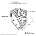 FIVE CENTS Princess Queen Crown Rings Heart Cubic Zirconia Sterling Silver Plated for Women Girl Size 7 Jewelry