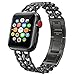 NO1seller Top 38mm 42mm Stainless Steel Metal Cowboy Style Watch Band Bracelet Strap for Apple Watch Series 3, Series 2, Series 1, Small and Large Size, For Women and Men