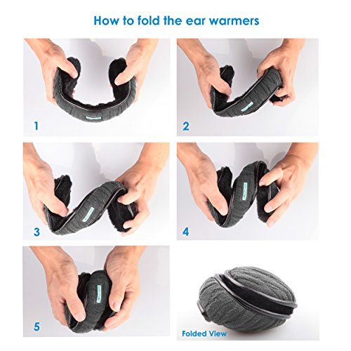 image for Dimples Excel Unisex Knit Ear Muffs Foldable Ear Warmers Winter Outdoo