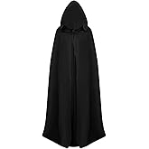 Prebene Renaissance Cloak with Hood- Medieval Women Hooded Cape with Arm Holes for Halloween Cosplay