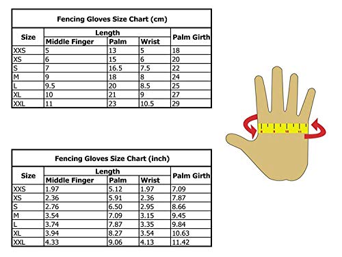 Ouxiong Fencing Gloves - Used for Training and Competition of foil/Sabre/Epee in Fencing Sport - Fencing Equipment - Fencing Sports - Fencing Protective Gear -1 Pack (XX-Large, Right)