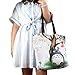 Newplenty Ladies Zippered Light Shoulder Shopping Tote Bag Handbag Beach Satchel (Cute Totoro)