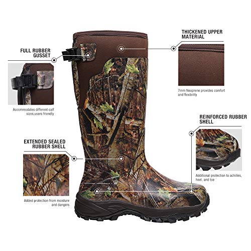 Hisea Hunting Boots for Men Waterproof Mens and Womens Rain Boots