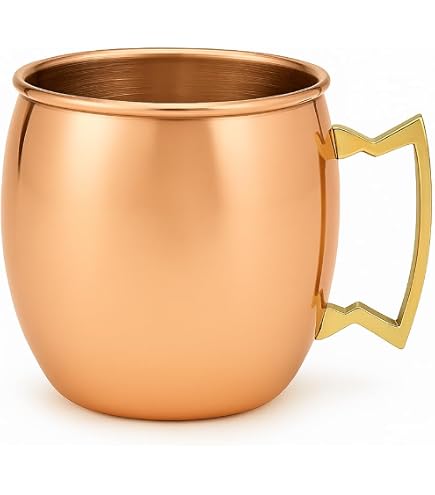 【新品】ネルデザイン　Solid copper bottle & cup Amazon.com: Modern Home Handmade 16oz Solid Copper Mule Mug
