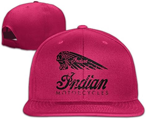 Indian Chief Motorcycles Flat Brim Baseball Hat Red