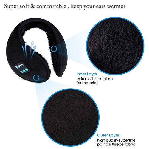 image for Bluetooth Earmuffs Headphones,Topoint Unisex Foldable Winter Ear Warme