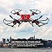 Drone with Camera, Potensic Upgraded F183D RTF Drone with New Altitude Hold, Auto Hovering Function , 2MP Camera& 5.8Ghz FPV LCD Screen Monitor(Red) …
