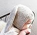 VOEN Bunny Rabbit Ear Hat Winter Crochet Earmuff Earcap Knit Hat for Baby (Light Grey)