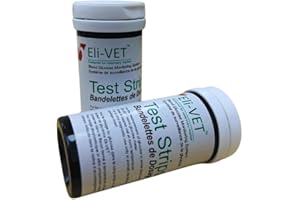 Elimedical Eli-VET Blood Glucose Testing Strips for Diabetic Cats & Dogs, Veterinary Use, 50 count, BGMS02