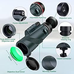 80X100 Monocular Telescope, Monoculars for Adults
