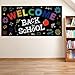 Back to School Banner Decorations - First Day of School Classroom Party Backdrop Supplies