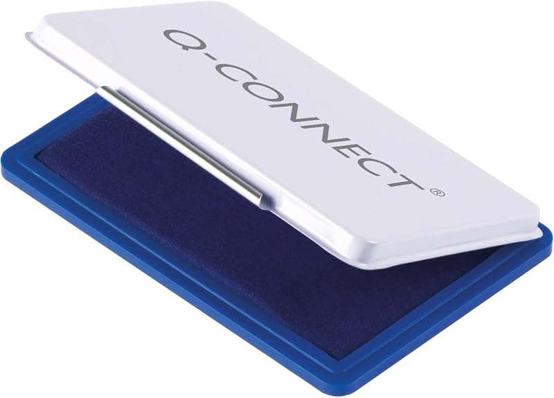 Q-Connect Metal Stamp Pad Blue, Size 2, 110 mm x 70 mm