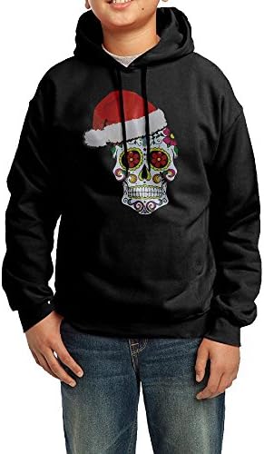 Keasure Santa Sugar Skull Boys&amp;girls Pullover Hoodie Sweatshirt S