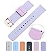 MLQSS Soft Silicone Watch Band with Quick Release Pins - Choice Color & Width (18mm, 20mm or 22mm) Watch Straps w/Adjustable Metal Clasp