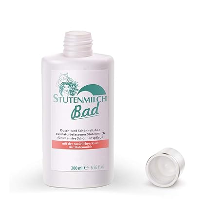 Stutenmilch Dusch- und Schönheitsbad 200 ml mit ca. 50% Stutenmilch-Anteil alkalifrei ohne Seife und pH-neutral