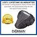 Domain Cycling - Premium Waterproof Bike Seat Cover, (9.5” x 9.5”) – Wide Saddle Cover w/Drawstring Closure to Fit Most Bikes Seats