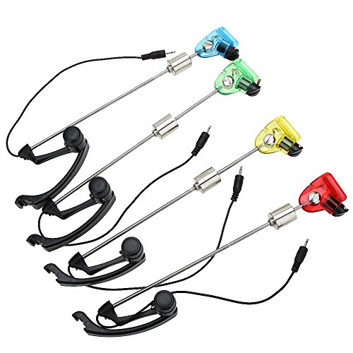 Lixada 3pcs Blaue LED Drahtlose Angeln Bissanzeiger für Angelrute Water Resistant-justierbares Ton-Volume Sensitivity… – Bild 4