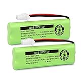 QTKJ BT183482 BT283482 2.4V Battery for Cordless Phones Vtech DS6401 DS6421 DS6422 DS6472 LS6405 LS6425 LS6425-3 LS6426 LS6475 LS6475-3 LS6476 89-1348-01 Handsets (2-Pack)