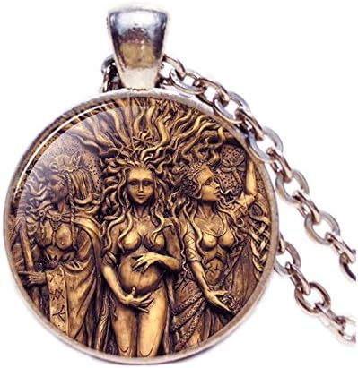 Triple Moon Goddess Pendant Necklace