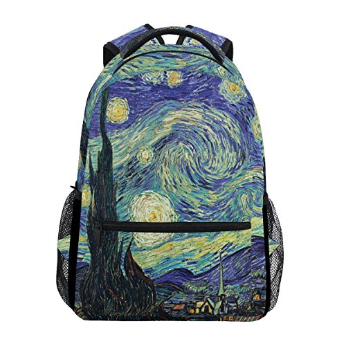 Van Bookbags. TropicalLife Starry Night Van Gogh Art Oil Painting